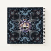 Carnet MODÈLE DE CHEVALIERS SUR FER CROISÉ Noir (Dos)