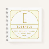 Carnet Modèle de conception rétro-moderne éditable or et (Devant)