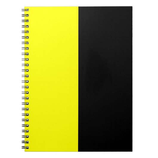 Carnet Modèle de couleurs noir et jaune de fente (Devant)