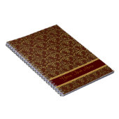 Carnet Modèle de Damas Brown et or (Côté Droit)