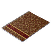 Carnet Modèle de Damas Brown et or (Côté gauche)