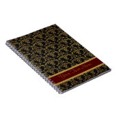 Carnet Modèle de Damas Gold & Black (Côté Droit)