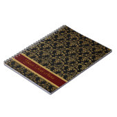 Carnet Modèle de Damas Gold & Black (Côté gauche)