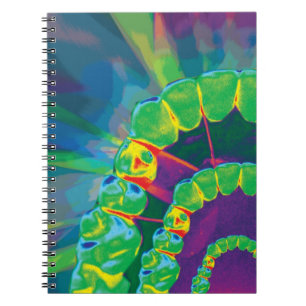 Carnet Modèle de dents de couleur arc-en-ciel gras