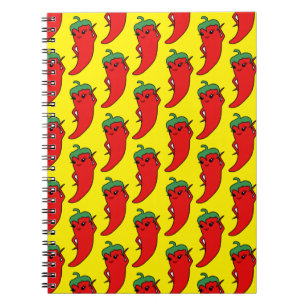 Carnet Modèle de dessin de poivron kawaii