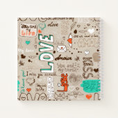 Carnet Modèle de doodle de citations d'amour (Dos)