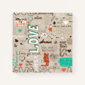 Carnet Modèle de doodle de citations d'amour (Devant)