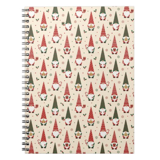 Carnet Modèle de fête de gnome de Noël (Devant)