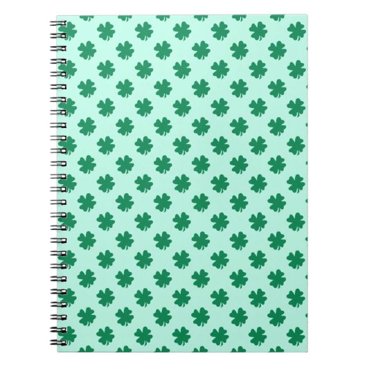 Carnet Modèle de feuille de trèfle de la Saint-Patrick (Devant)