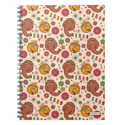Carnet Modèle de fleurs funky de Snuffleupagus et Big Bir (Devant)