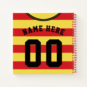 Carnet Modèle de Jersey de Football personnalisabl