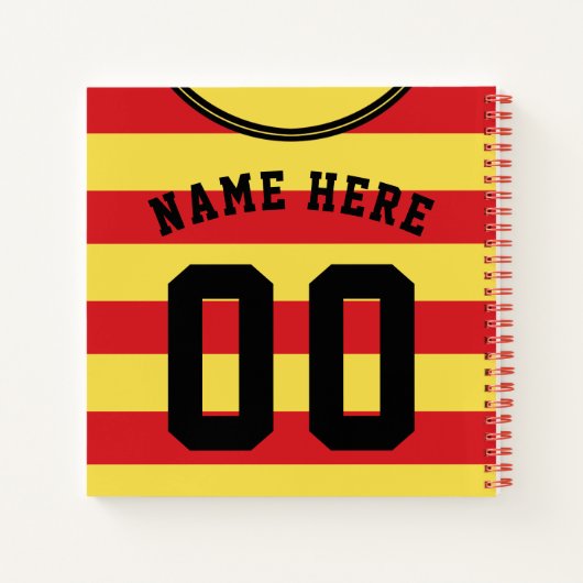 Carnet Modèle de Jersey de Football personnalisabl (Dos)