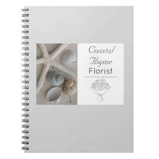 Carnet Modèle de logo de marque de fleuriste côtier édita