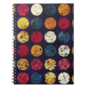 Carnet Modèle de modèle sans couture de cercle vintage, a