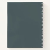 Carnet Modèle de monogramme personnalisable élégant (Dos)