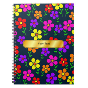 Carnet Modèle de motif floral coloré