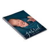 Carnet Modèle de nom de bébé avec photo personnalisée (Côté Droit)