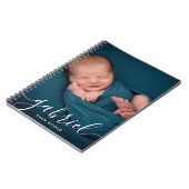 Carnet Modèle de nom de bébé avec photo personnalisée (Côté gauche)