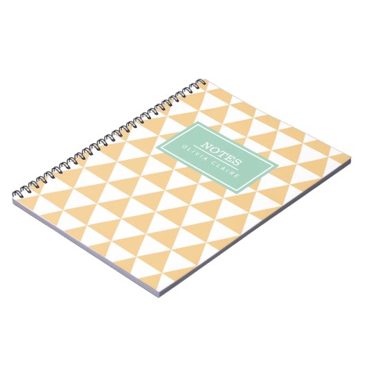 Carnet Modèle de nom de la référence du Motif triangle Pe (Côté gauche)