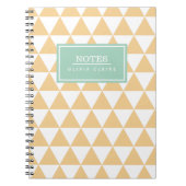 Carnet Modèle de nom de la référence du Motif triangle Pe (Devant)