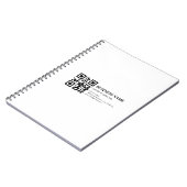 Carnet Modèle de nom d'entreprise de code QR personnalisé (Côté gauche)