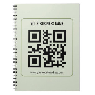 Carnet Modèle de nom d'entreprise de code QR personnalisé
