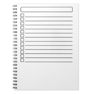 Carnet Modèle de pochoir de liste de tâches minimale