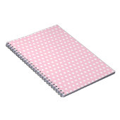 Carnet Modèle de pois rose et blanc (Côté Droit)