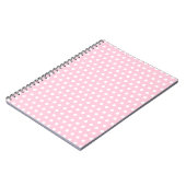 Carnet Modèle de pois rose et blanc (Côté gauche)