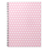 Carnet Modèle de pois rose et blanc (Devant)
