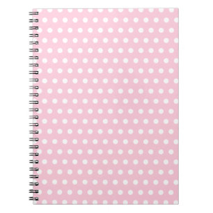 Carnet Modèle de pois rose et blanc