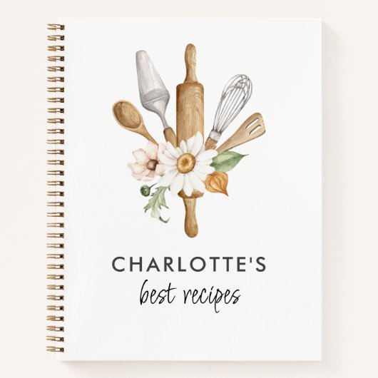 Carnet Modèle de recette personnalisée (Devant)