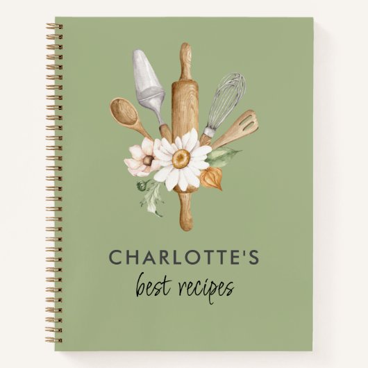 Carnet Modèle de recette personnalisée (Devant)