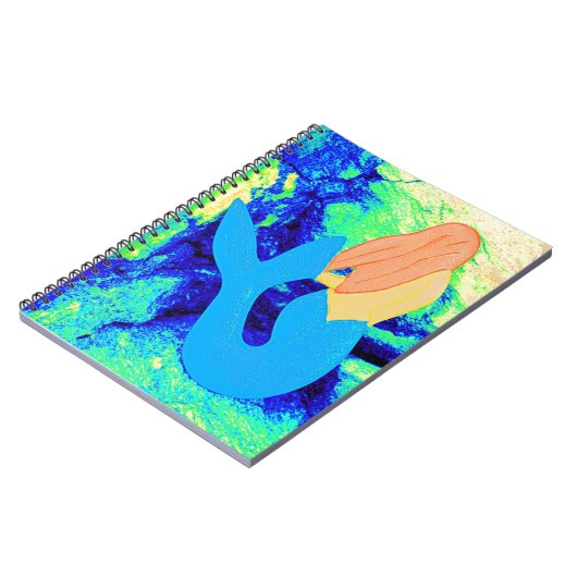 Carnet modèle de sirène bleu (Côté gauche)