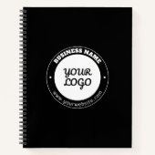 Carnet Modèle de texte circulaire modifiable et logo télé (Devant)