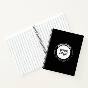 Carnet Modèle de texte circulaire modifiable et logo télé