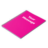 Carnet Modèle de texte de nom blanc rose foncé à faire so (Côté gauche)