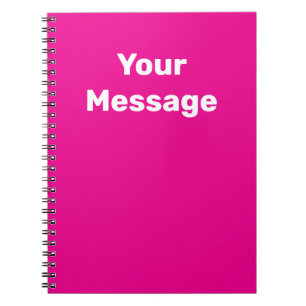Carnet Modèle de texte de nom blanc rose foncé à faire so