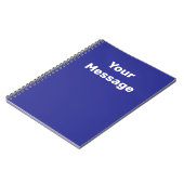 Carnet Modèle de texte de nom bleu et blanc à faire soi-m (Côté gauche)
