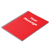 Carnet Modèle de texte de nom rouge et blanc à faire soi- (Côté gauche)