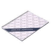 Carnet Modèle de texte de PDG de patronne sur mauve pâle (Côté gauche)