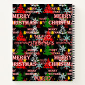 Carnet Modèle de texte décoratif Joyeux Noël (Dos)