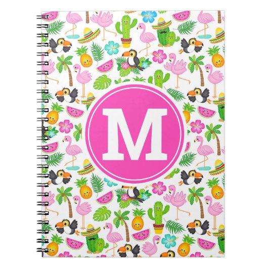 Carnet Modèle de Toucan et de Flamingo (Devant)