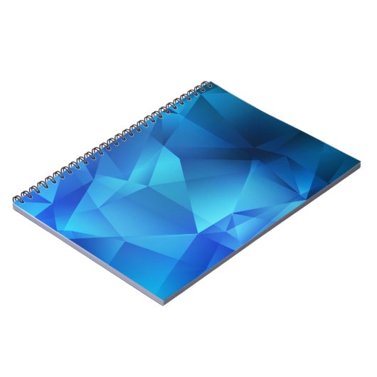 Carnet Modèle de triangles de dégradé BLEU clair. Créatif (Côté gauche)