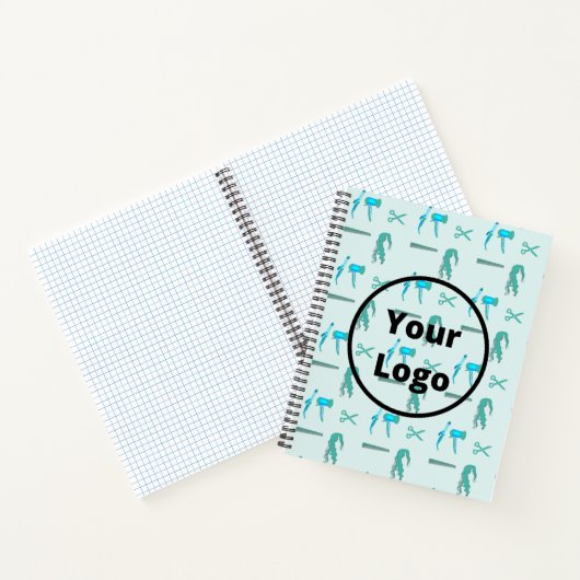 Carnet Modèle d'entreprise de coiffeur sarcelle (Intérieur)