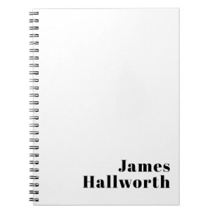 Carnet Modèle d'entreprise ou de nom minimaliste rétro mo