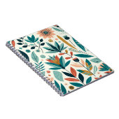 Carnet Modèle d'impression florale moderne gras orange ve (Côté Droit)