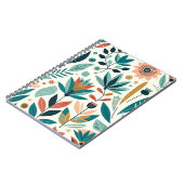 Carnet Modèle d'impression florale moderne gras orange ve (Côté gauche)