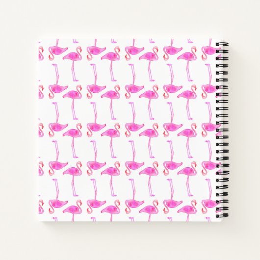 Carnet Modèle flamant rose (Dos)