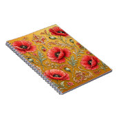 Carnet Modèle fleur de pavot doré (Côté Droit)